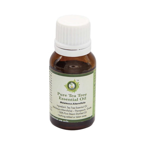 R V Essential Pure Tea Tree Essential Oil 30ml (1.01oz)- Melaleuca Alternifolia (100% Pure and Natural Steam Distilled)