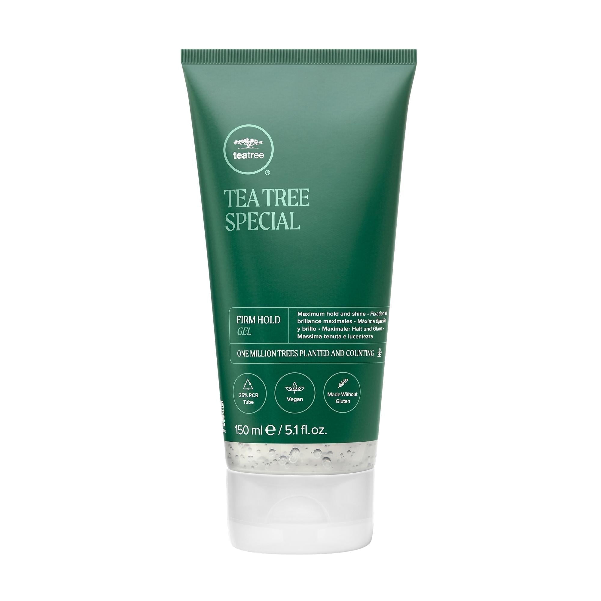 Tea Tree Firm Hold Gel, Hair Gel, Maximum Hold, High-Shine Finish, For All Hair Types , 5.1 oz.