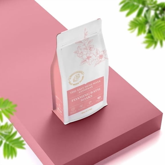 Tea Tree Foaming Fine Grain (.3mm) Bath Salt Soak 5 lbs. - Custom - Pink