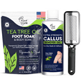 thumbnail image 1 of Foot Cure Tea Tree Foot Soak & Callus Remover Gel Kit - Remove Calluses with Epsom Salts, Callus Remover Gel for Calluses with Foot Exfoliator, Dry Cracked Heels & Foot Odor, 1 of 10
