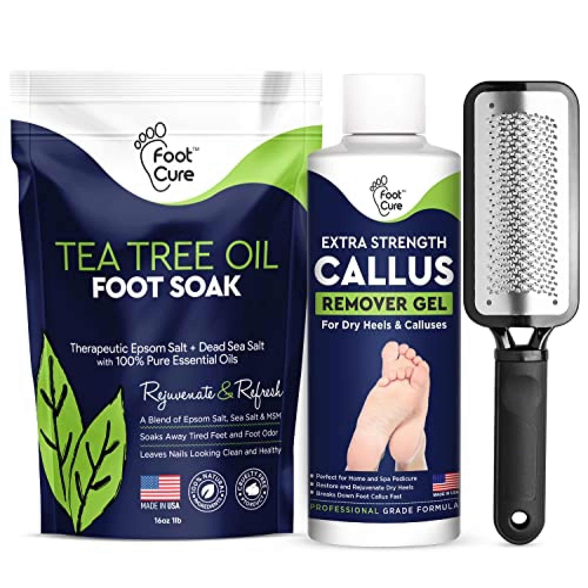 Tea Tree Foot Soak, Callus Remover Gel - Extra Strength Callus Remover ...