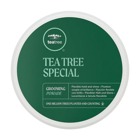 Tea Tree Grooming Pomade, Flexible Hold + Shine, For All Hair Types, Especially Wavy + Curly, 3 oz.