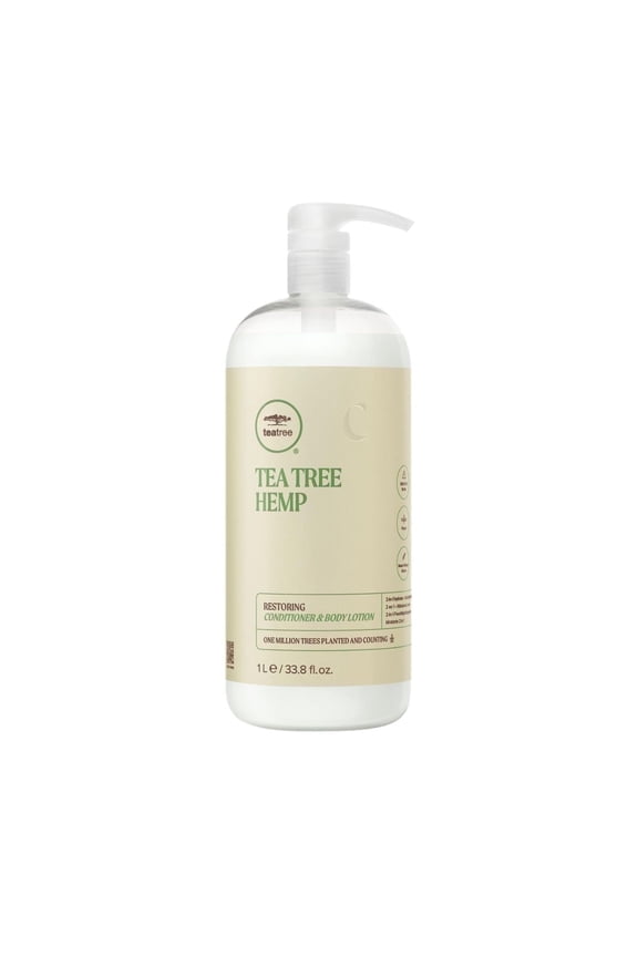 Tea Tree Hemp Restoring Conditioner And Body Lotion, 33.8 oz.