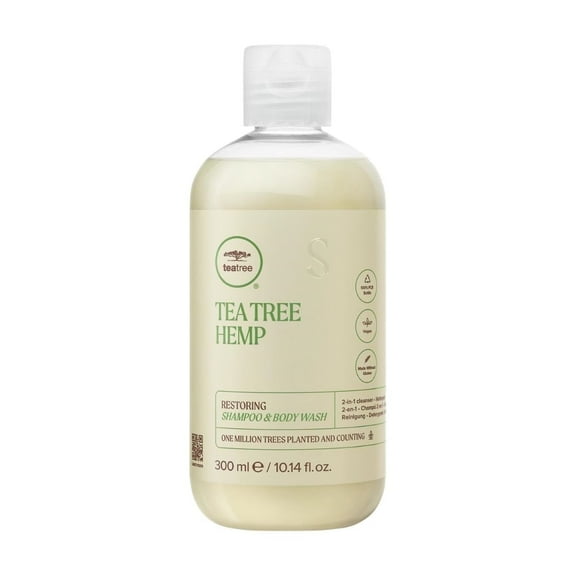 Tea Tree Hemp Restoring Shampoo And Body Wash, 10.14 oz.