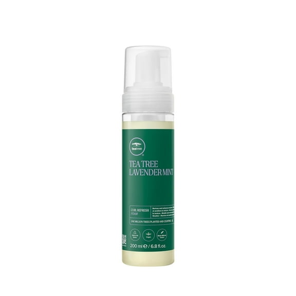 Tea Tree Lavender Mint Curl Refresh Foam, Hair Mousse, For Coarse, Curly + Dry Hair, 6.8 oz.