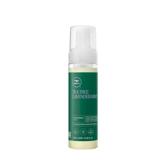 Tea Tree Lavender Mint Curl Refresh Foam, Hair Mousse, For Coarse, Curly + Dry Hair, 6.8 oz.