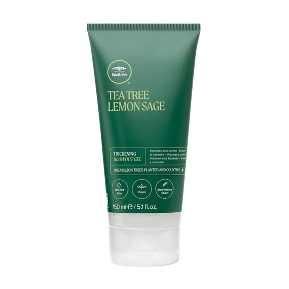 Tea Tree Lemon Sage Thickening Blowout Gel, Volumizing Hair Gel, For Fine Hair, 5.1 fl. oz