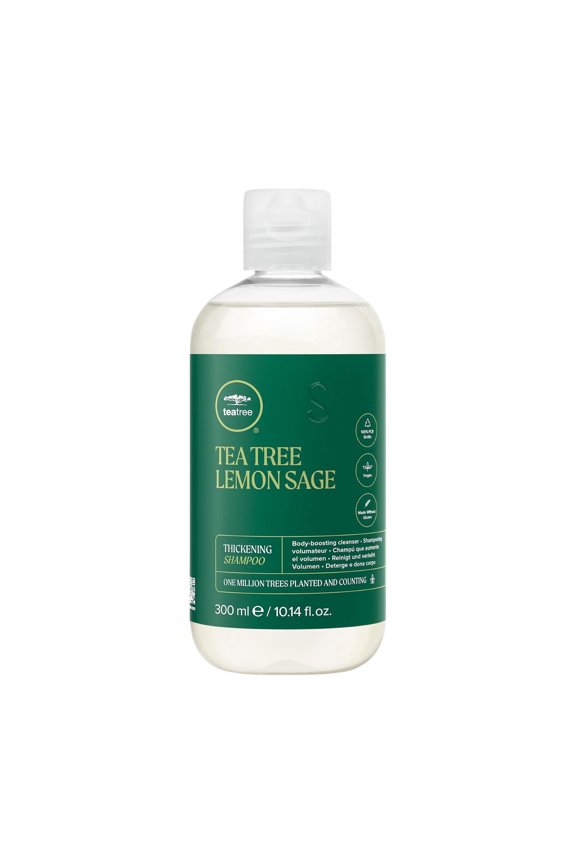 Tea Tree Lemon Sage Thickening Shampoo, Builds Body + Boosts Volume, For Fine Hair, 10.14 oz.
