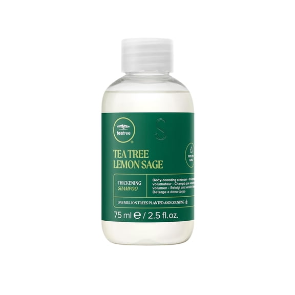 Tea Tree Lemon Sage Thickening Shampoo, Builds Body + Boosts Volume, For Fine Hair, 2.5 fl oz.