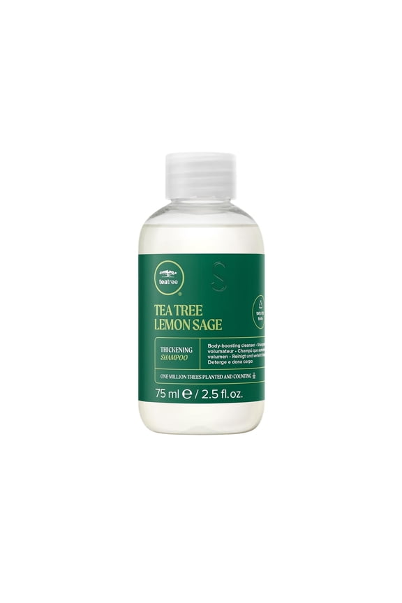 Tea Tree Lemon Sage Thickening Shampoo, Builds Body + Boosts Volume, For Fine Hair, 2.5 fl oz.