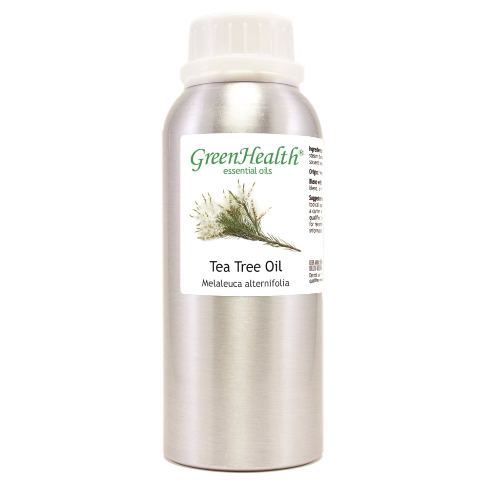 Tea Tree Oil – 8 fl oz (237 ml) Aluminum Bottle w/Plug Cap – 100% Pure Essential Oil