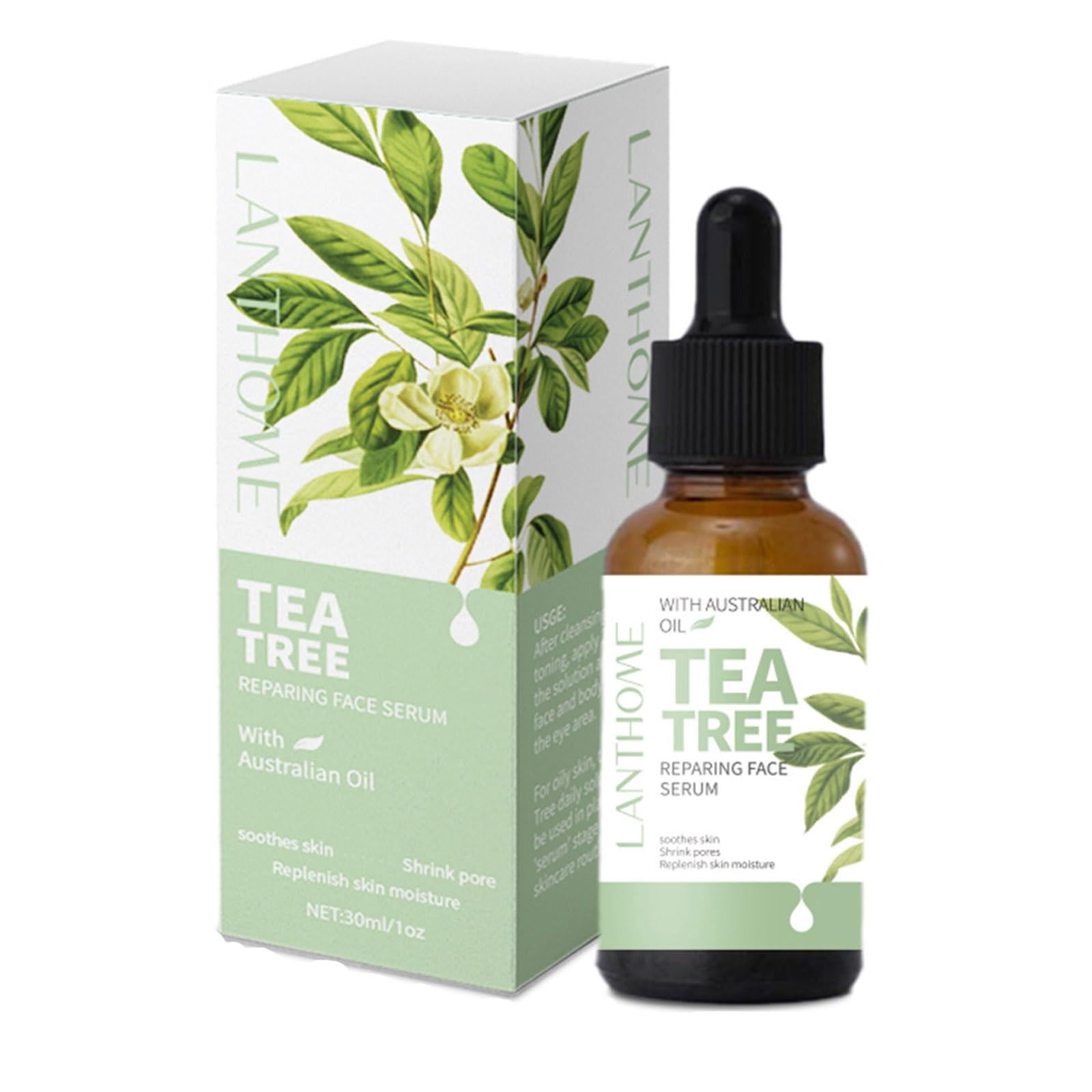 Curated visual reference: Gallery Detail: Tea Tree Oil Facial Serum Acne Serum Soothing Nourishing Non