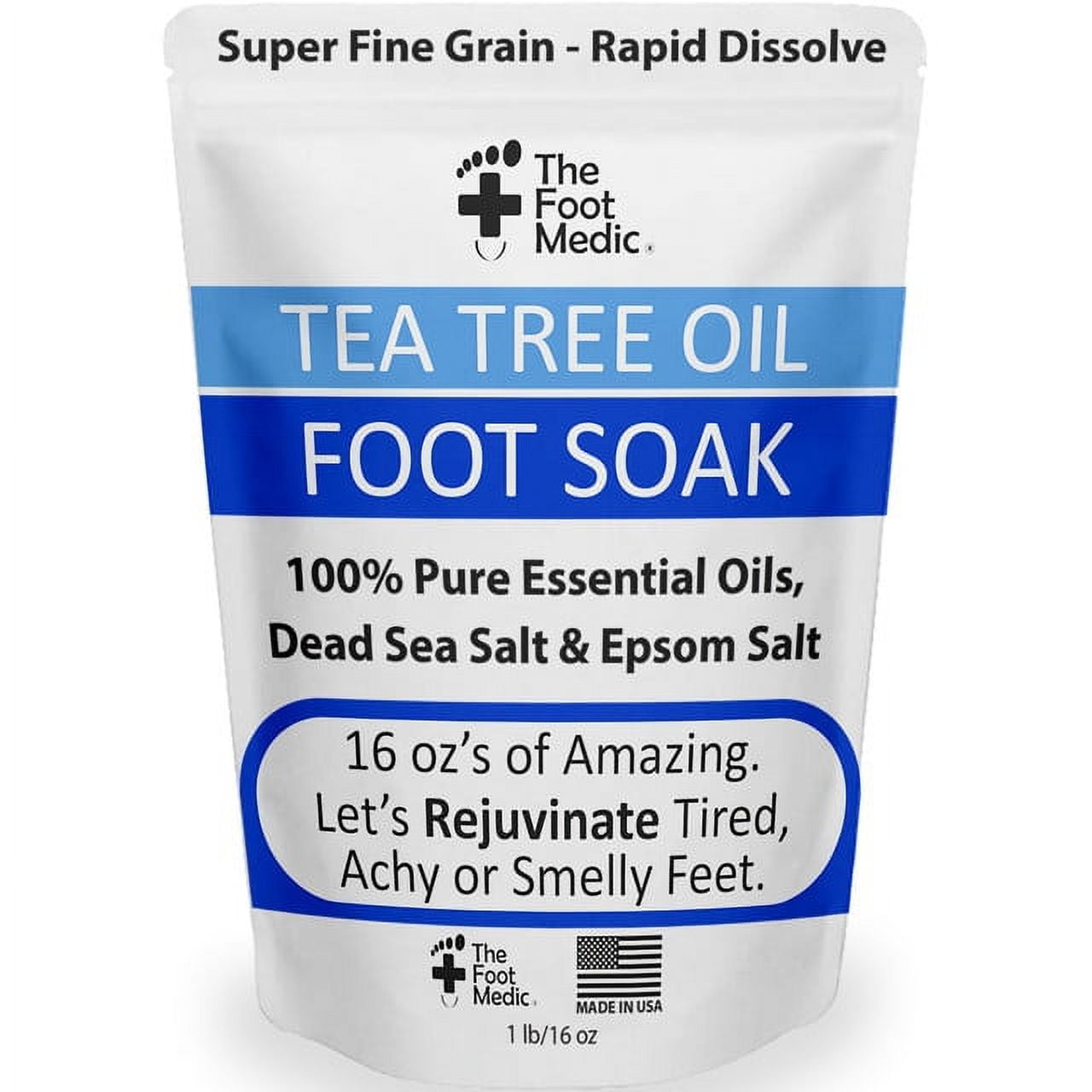 Tea Tree Oil Foot Soak with Epsom Salt for Athlete’s Foot, Itchy feet