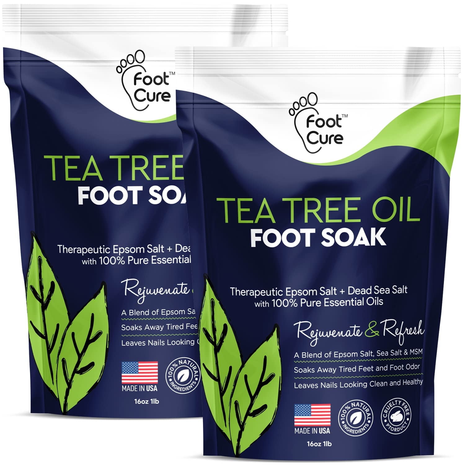 Image showcasing Tea Tree Oil Foot Soak with Epsom Salt - Best Toenail Fungus Treatment ...