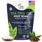Foot Cure Tea Tree Oil Foot Soak with Epsom Salt for Toenail Care, Athlete's Foot, Callus Softening, 14 oz