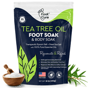 FootCure Tea Tree Oil Foot Soak with Epsom Salt for Toenail Care, Athletes Foot, Callus Softening, 14 oz, 1 Pack