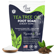 Tea Tree Oil Foot Soak with Epsom Salt - For Toenail Repair, Athletes Foot, Softens Calluses, Soothes Sore & Tired Feet, Nail Discoloration, Foot odor Scent, Spa Pedicure Foot Care - Made in USA