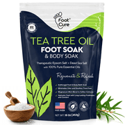 FootCure Tea Tree Oil Foot Soak with Epsom Salt for Toenail Care, Athlete's Foot, Callus Softening, 14 oz, 1 Pack