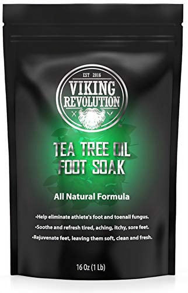 Tea Tree Oil Foot Soak with Epsom Salt Athletes Foot, Toenail Fungus Treatment. Detox Foot