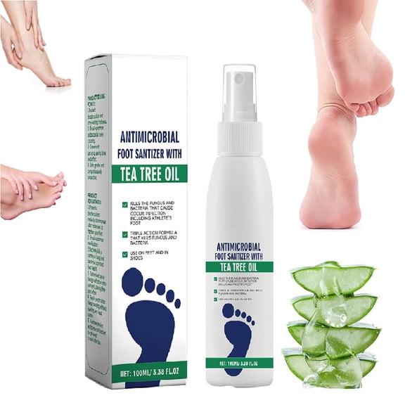 Tea Tree Oil Foot Spray – Quick-Drying Hydrating Mist for Feet & Shoes, Travel-Friendly Foot Care Refresher for Daily Comfort (1PCS)