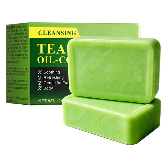 Tea Tree Oil Purifying Soap Bar For Face And Body Deep Cleansing Oil Control 200G Plastic