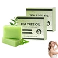 thumbnail image 1 of Tea Tree Oil Soap, Antifungal Soap Bar, Relief Soap for Face & Body Acne, Natural Body Wash for Troubled Skin, Daily Cleansing Bar 3.52OZ(2PCS), 1 of 7