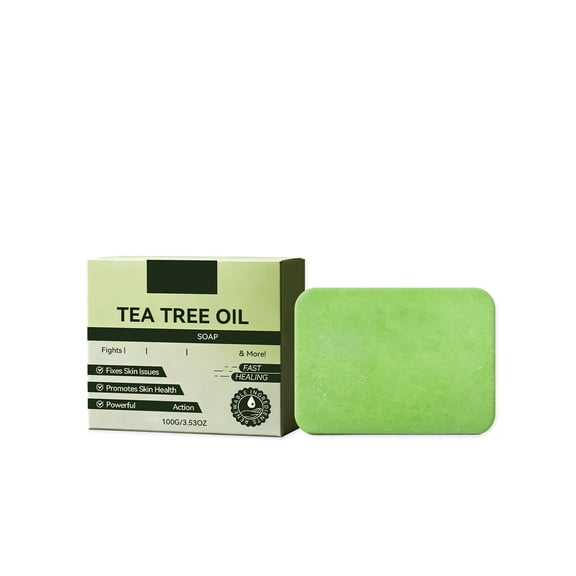 Tea Tree Oil Soothing Soap Bar For Redness Care 100G Wax Wrap