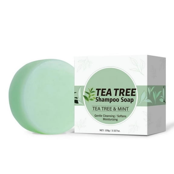Tea Tree Shampoo Bar For Hair Cleansing & Oil Control 100G Paper Box