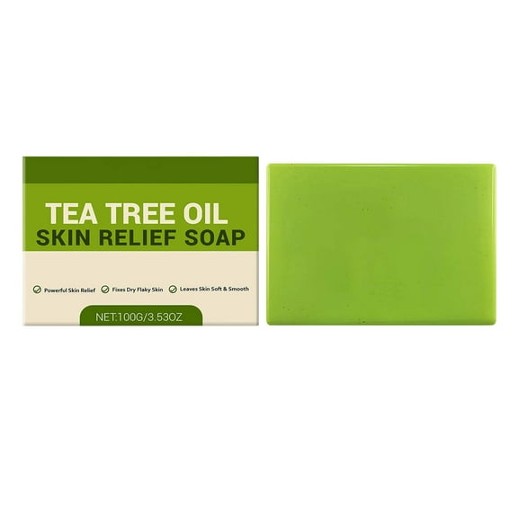 Tea Tree Soap, Natural Protective Tea Tree Essential Oil Wash And Care Soap, Deep Cleansing Moisturizing Soap, Removes Oil While Gently Soothing Skin