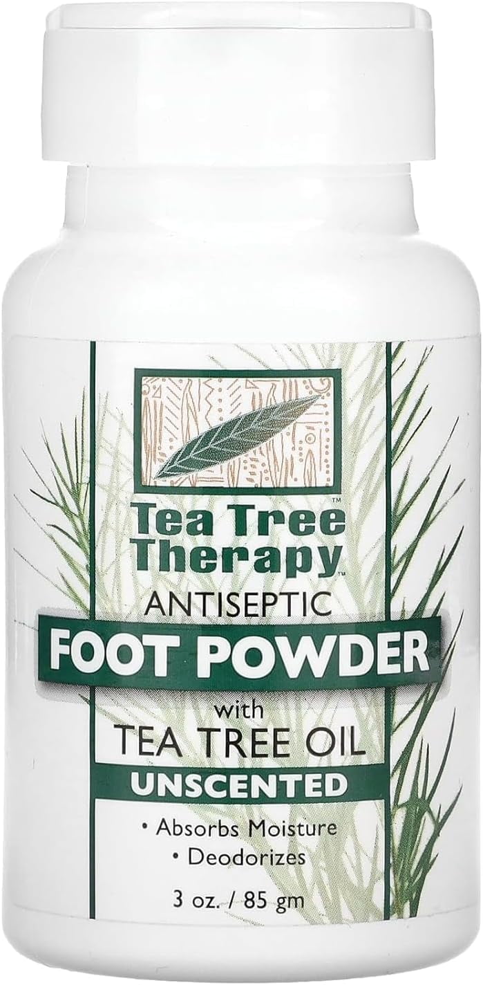 Tea Tree Therapy Antiseptic Foot Powder with Tea Tree Oil, Unscented, 3