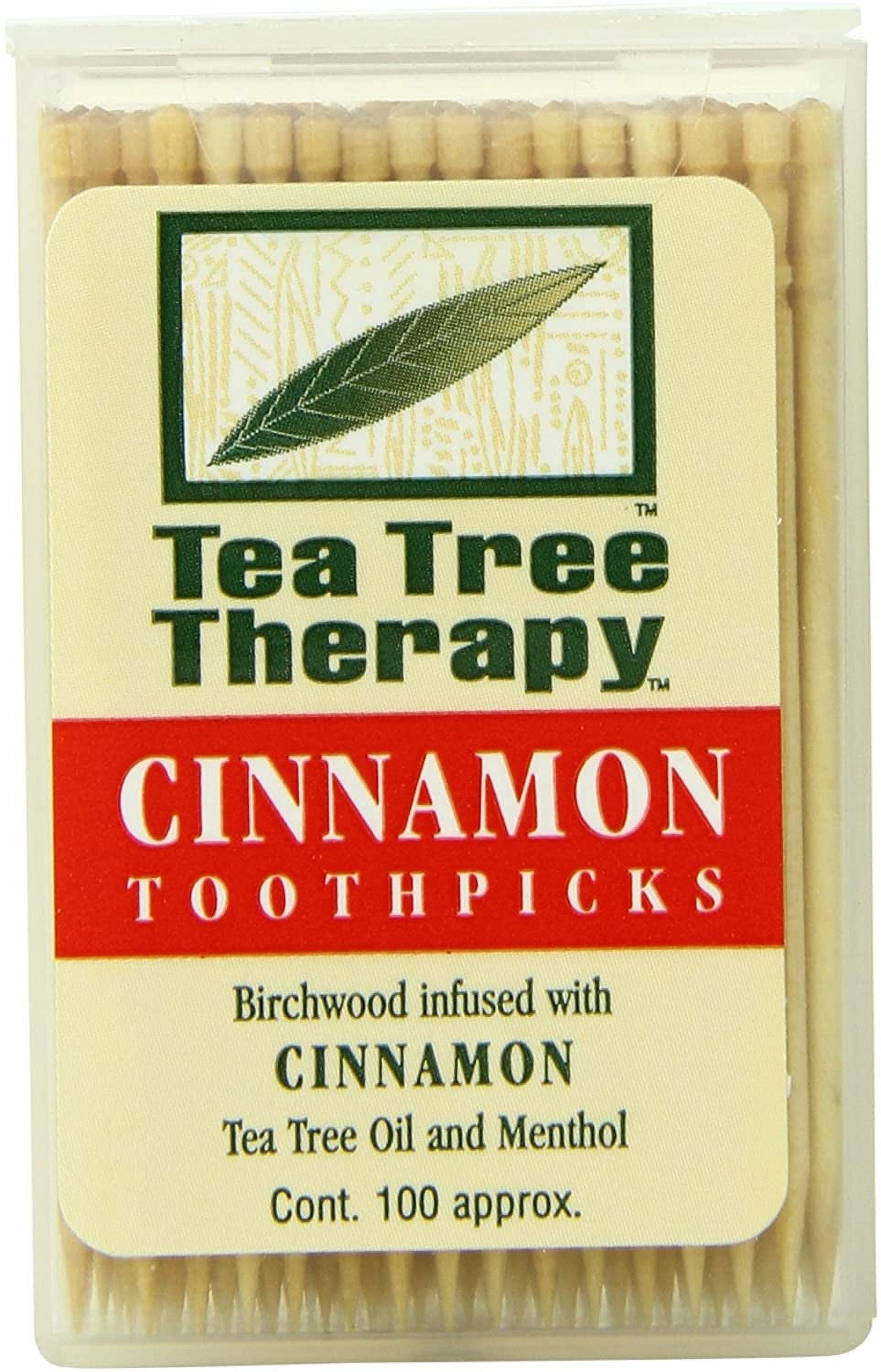Tea Tree Therapy Toothpicks, Cinnamon, 100 Count