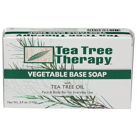 Tea Tree Therapy Vegetable Base Soap 3.9 oz (Pack of 4)