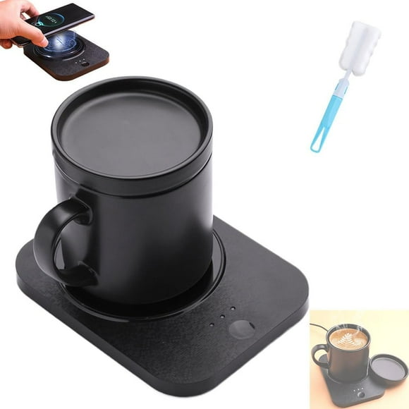 Tea Warmer Set, Smart Heated Mug Kit 2.0 with Wireless Charger, Mug Warmer for Desk, Electric Coffee Warmer with Mug Set, Cordless Cup Warmer Rechargeable, Heated Cup Auto Shut Off