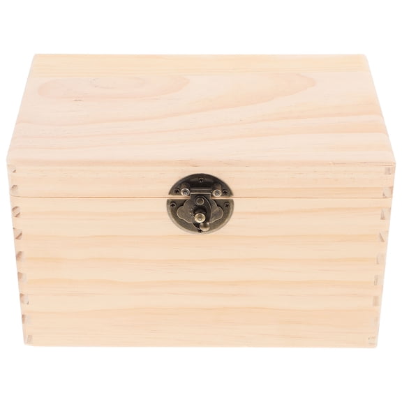 WHAMVOX Tea Leaves Storage Box Pine Wood 1Pack 9.3x6.4x5.6in