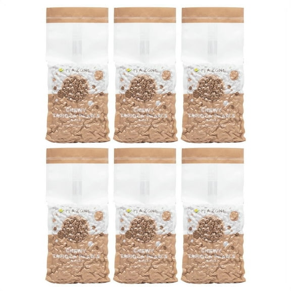 [6 Bags] Tea Zone Chewy Tapioca Boba | A2000 | for Beverage, Dessert, Boba Tea, Need Cooked Not Instand Food | 6 lb Each (36 lbs Total, Case)