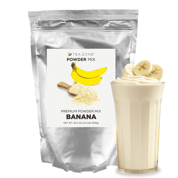 Tea Zone BANANA Powder Mix for Boba Bubble Tea, Slush, Smoothies 2.2 lbs