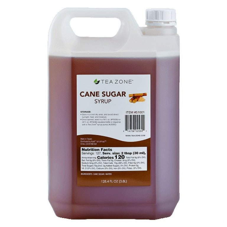 Tea Zone Pure Natural Cane Sugar Syrup for Hot and Cold Beverages