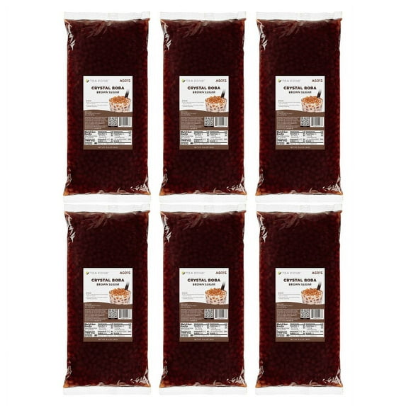 Tea Zone Crystal Boba, Brown Sugar - Case (6 bags)