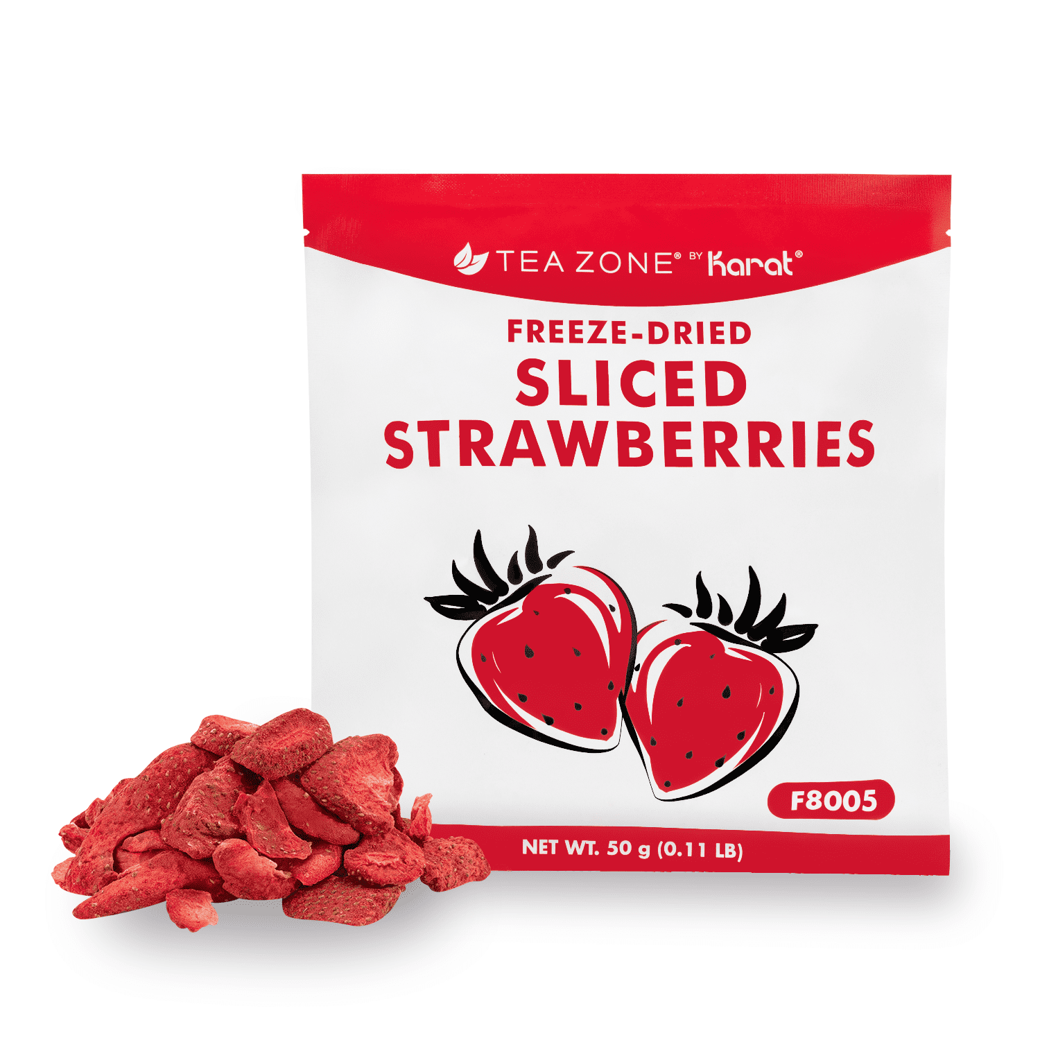 Fresh Tea Freeze Tea Zone Freeze-Dried Strawberry, Sliced - 1.76 oz - Walmart.com