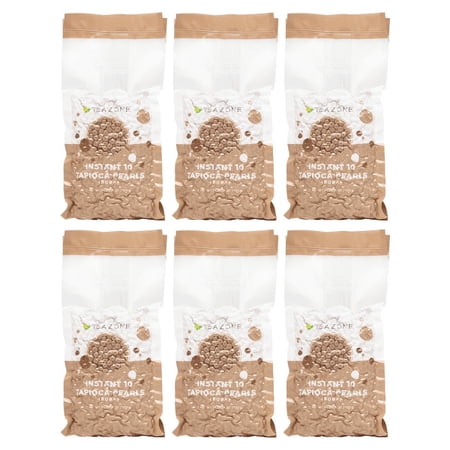 [6 Bags] Tea Zone Instant 10 Tapioca Pearls Boba | 6 lb Each (36 lbs Total, Case)