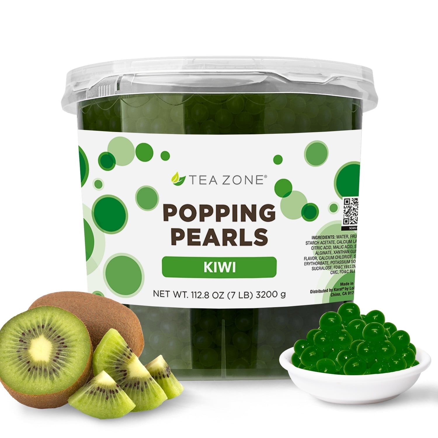 Tea Zone Kiwi Popping Pearls, Boba Flavored Balls, Fruit