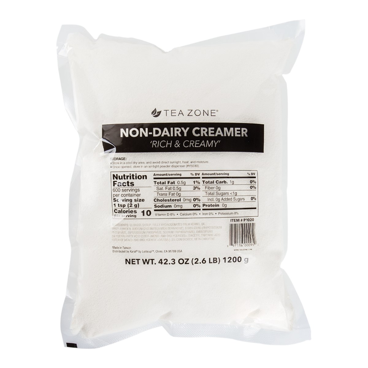 Haddar Coffee Creamer, NonDairy, Lactose Free, 10 Oz