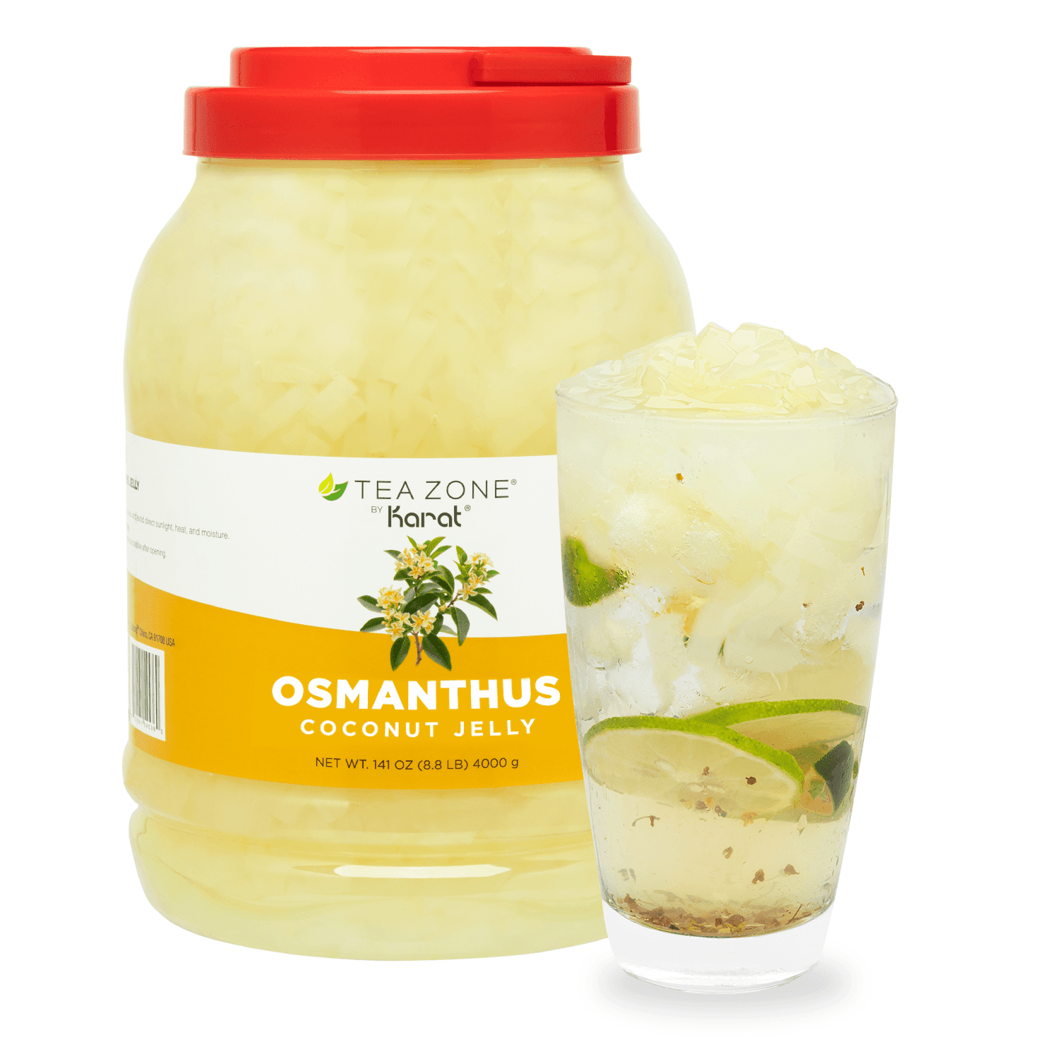 [8.8 lb] Tea Zone Osmanthus Jelly for Bubble Milk Tea, Fruit Tea & Desserts