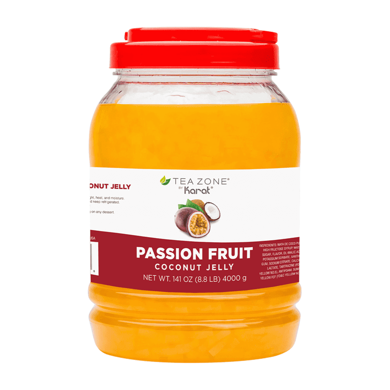 Tea Zone Passion Fruit Coconut Jelly, 8.8 lbs, Chewy Dessert and
