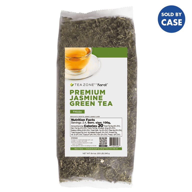 Tea Zone Premium Jasmine Green Tea Loose Leaf - 25 Bags (8.64oz