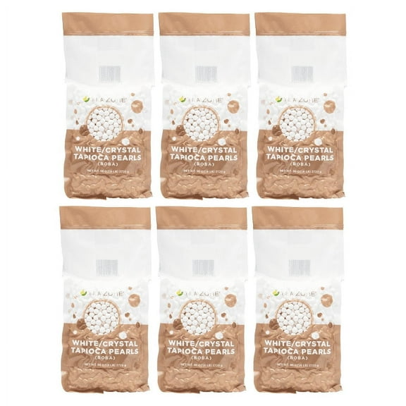 [6 Bags] Tea Zone White Tapioca Boba | 6 lb Each (36 lbs Total, Case)