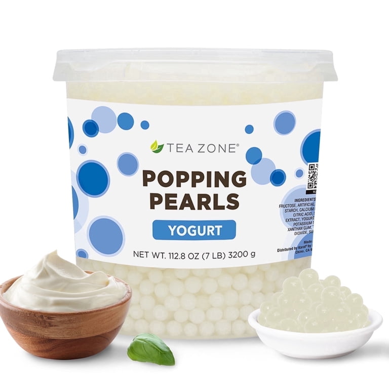 Tea Zone, Yogurt Popping Pearls, 7 lbs, Bubble Tea Toppings