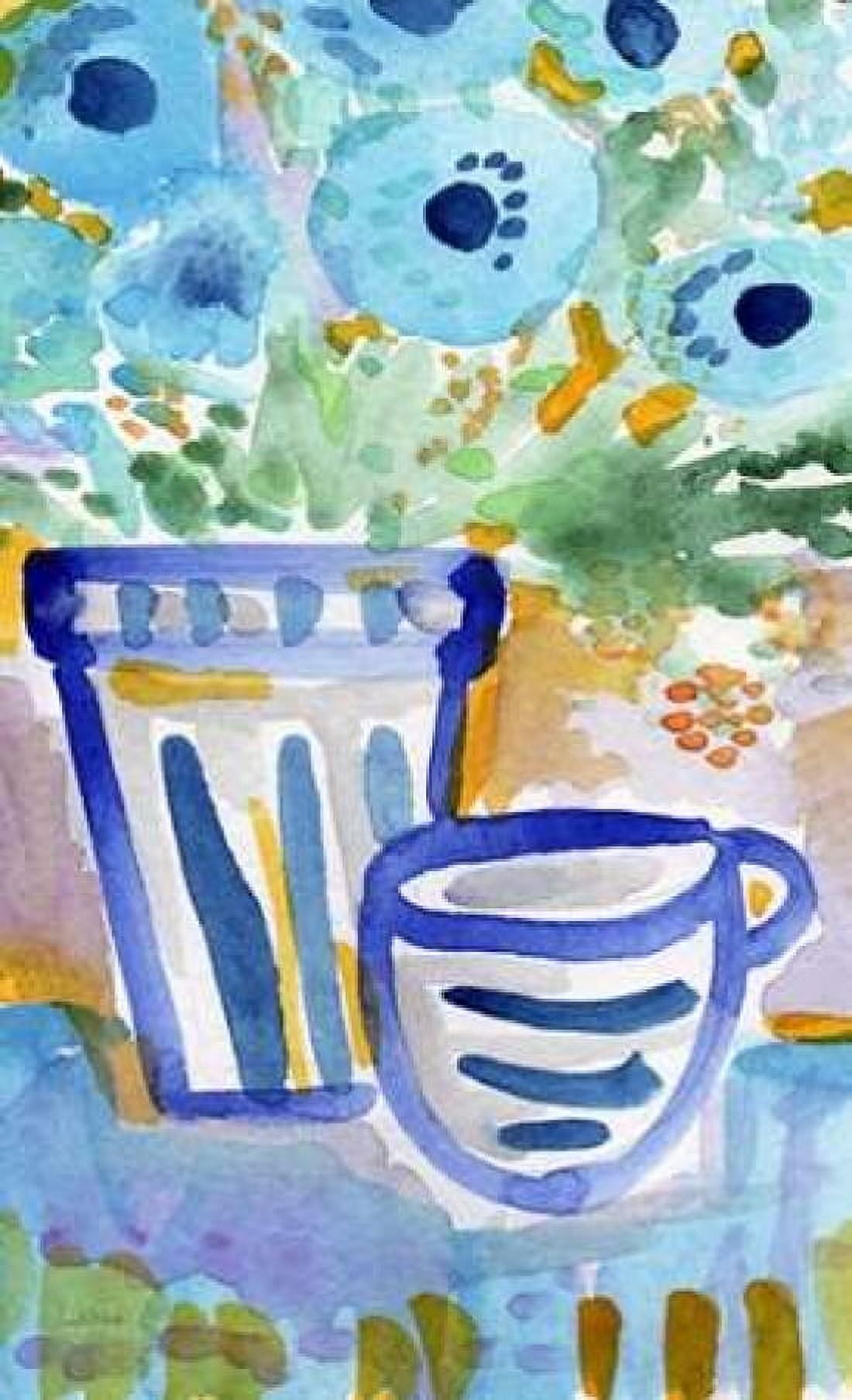 Tea and Flowers Canvas Art - Linda Woods (24 x 36)