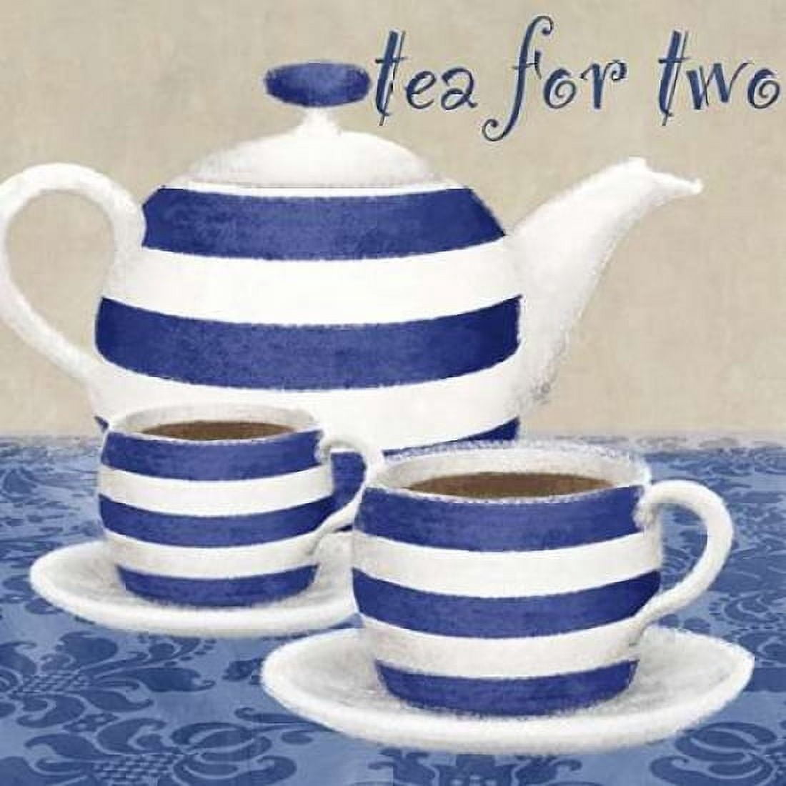 Tea for two Canvas Art - Wood Linda (24 x 24)