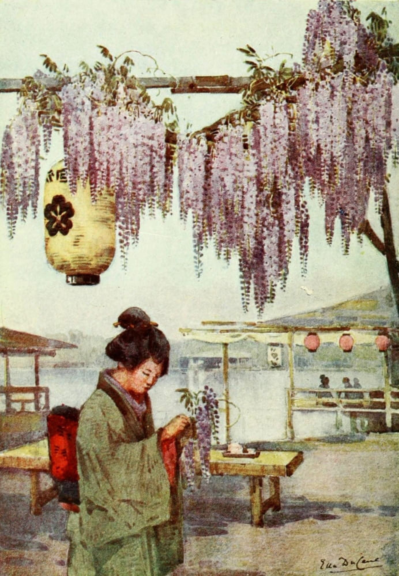 Tea-house El Japon 1912 Canvas Art - Ella Du Cane (18 x 24)